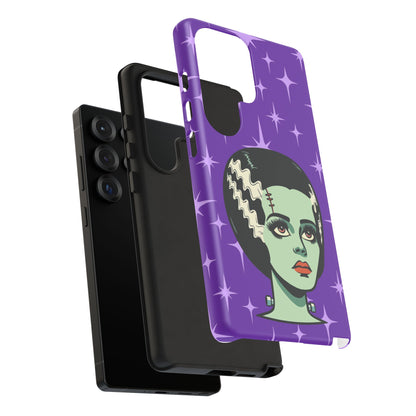 Bride of Frankenstein Retro Mid Mod Horror Buff Purple Halloween Tough Phone Case