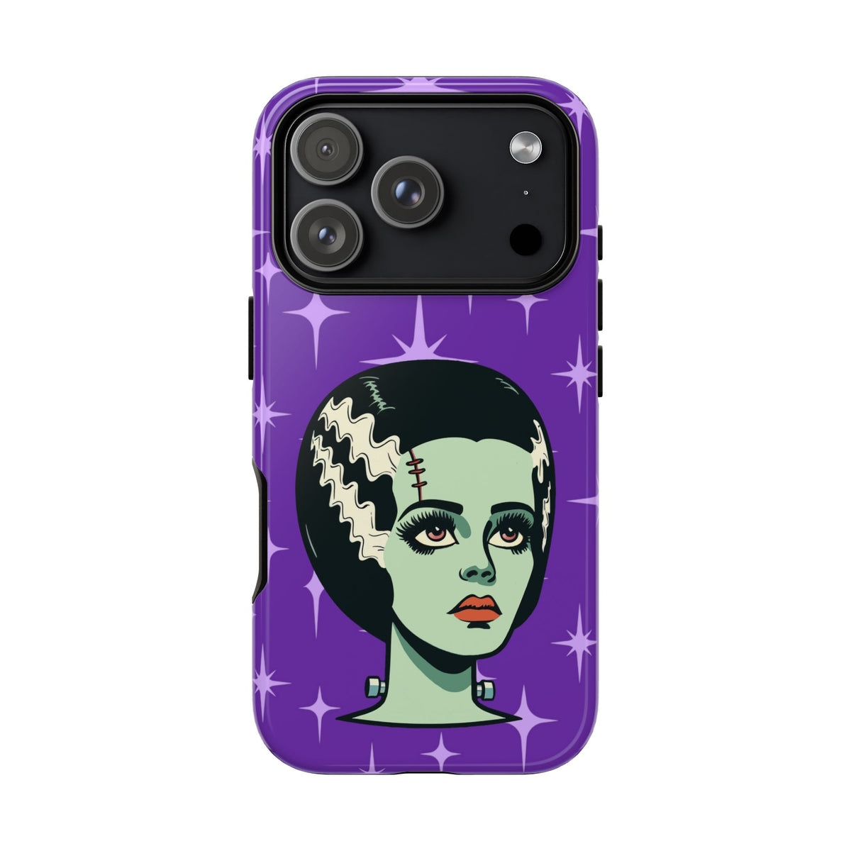 Bride of Frankenstein Retro Mid Mod Horror Buff Purple Halloween Tough Phone Case