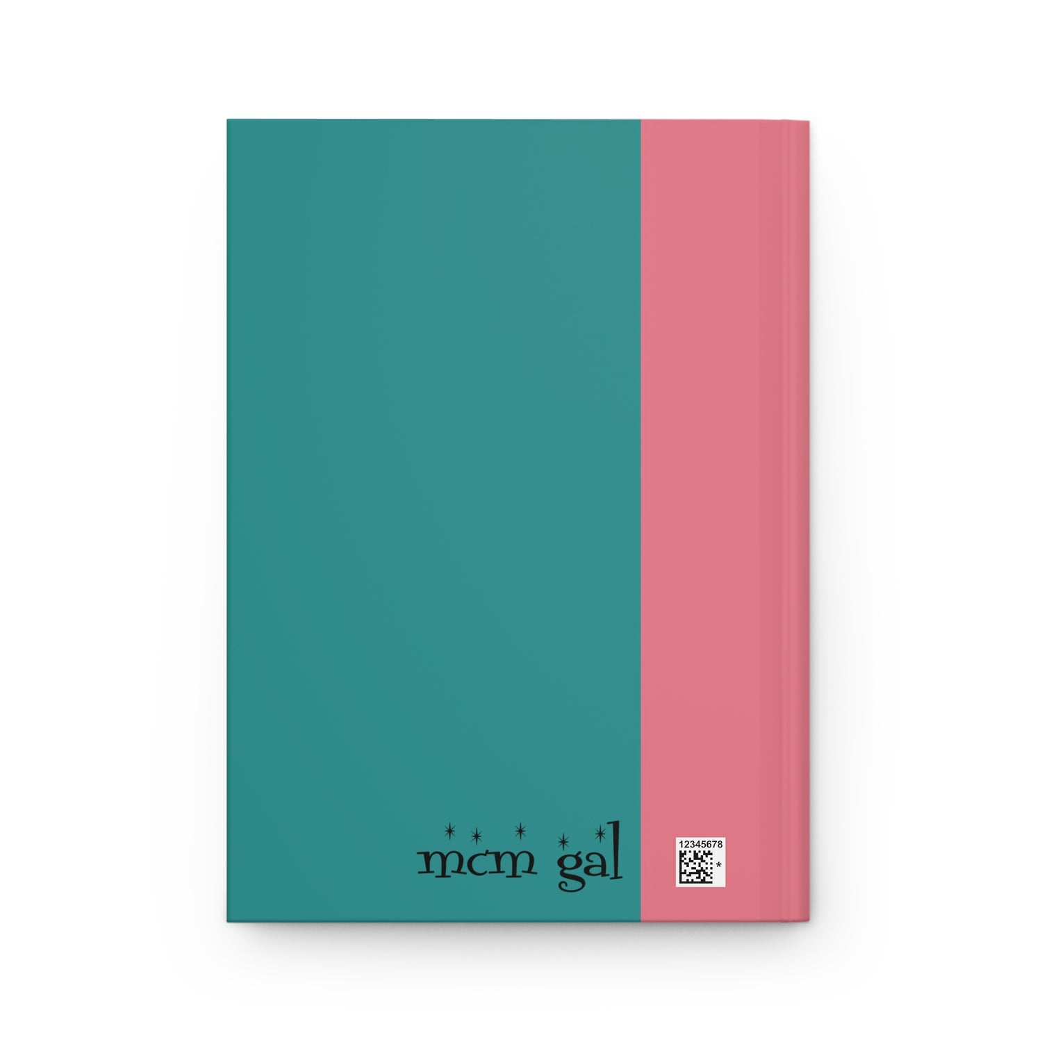 Atomic Cats Hardcover Journal Notebook, Pink, Aqua Blue, Daily Planner Book - Mid Century Modern Gal
