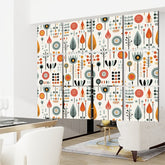 Retro Scandinavian Floral Mid Century Modern Hanging Room Divider 12 pcs - Mid Century Modern Gal