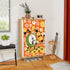 Retro Groovy Cat, Flower Power 70s Vibe, Kitschy Mid Mod Shoe Cabinet - Mid Century Modern Gal