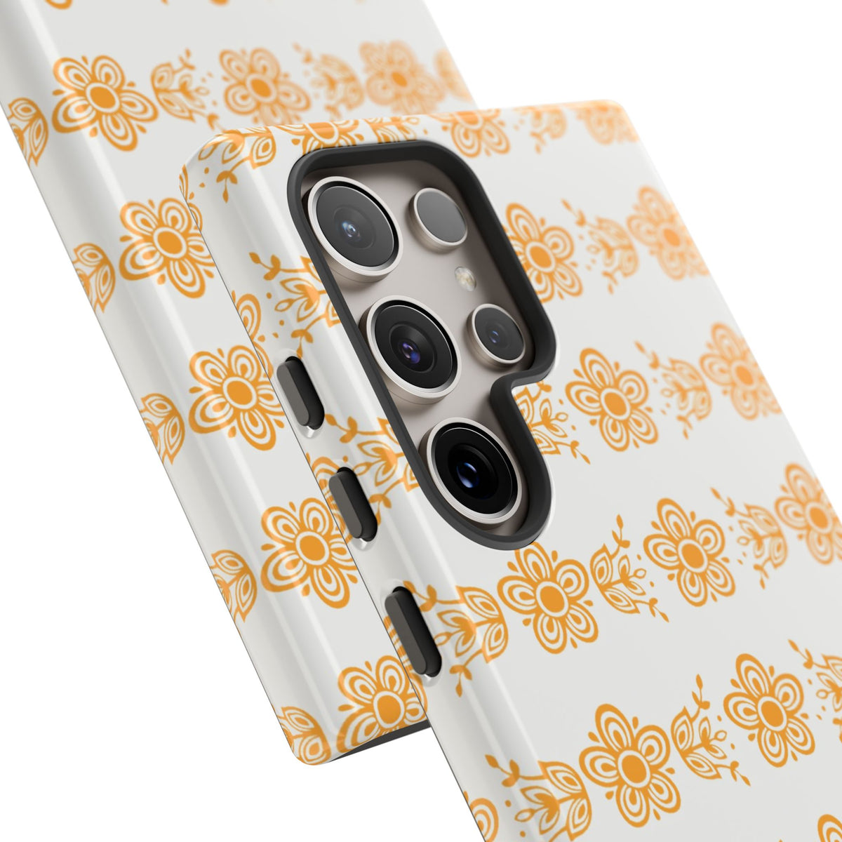 Pyrex Golden Butterfly Floral Phone Case, Tough Cases for Stylish Protection, Gift for Her, Durable, Trendy Floral Design, Cell Phone Cover