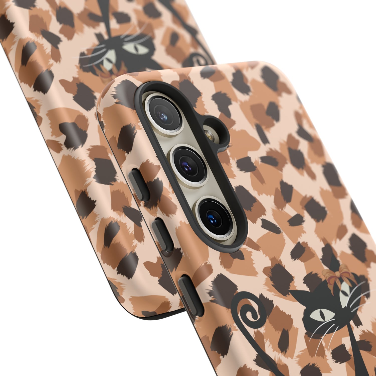 Mid Century Modern Atomic Cat, Animal Print Kitschy Trendy Smart Phone Tough Cases