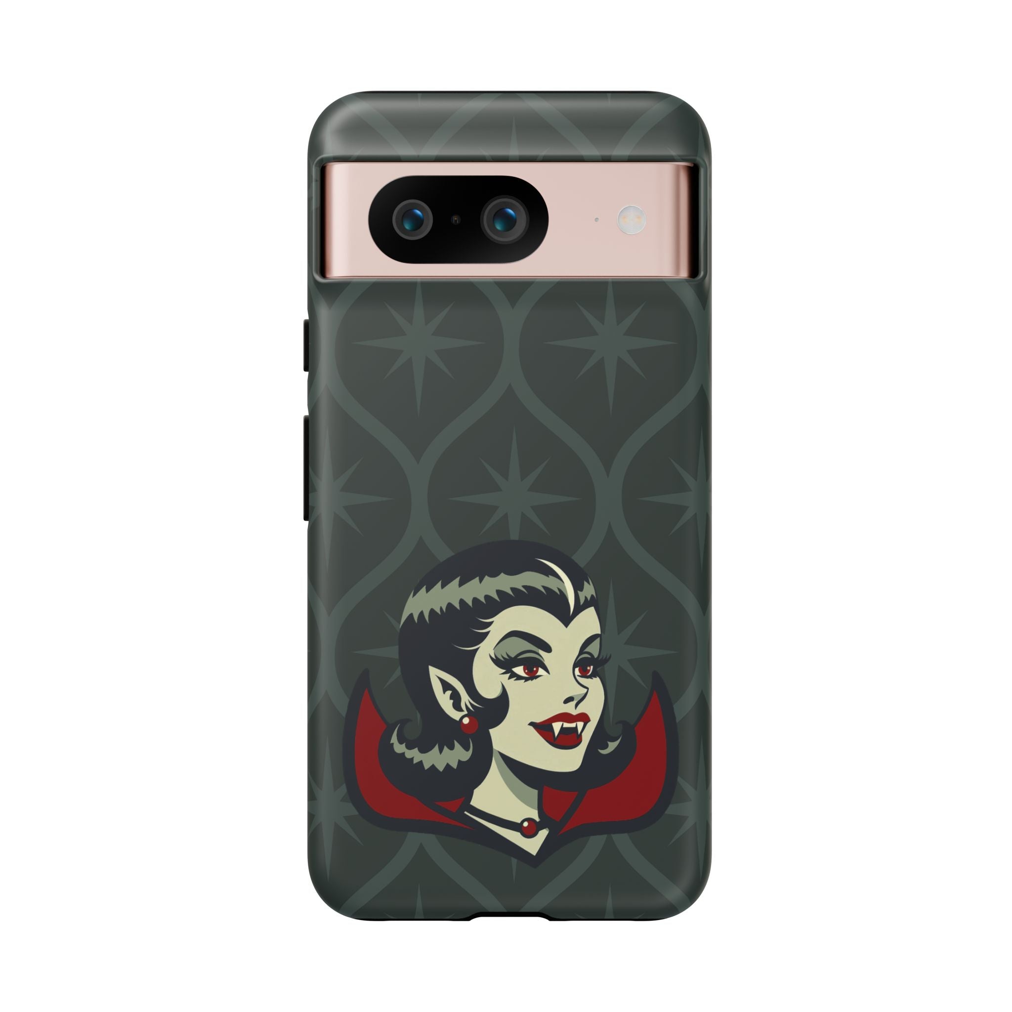 Vampire Dracula Girl Halloween Goth Horror Buff MCM Green Tough Phone Case