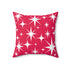 Mid Century Modern Starburst Mod Retro Pillow, Raspberry Delight Pillow And Insert - Mid Century Modern Gal