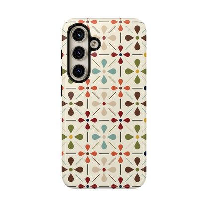 Scandinavian Flower, Mid Modern Danish Design Tough Phone Case