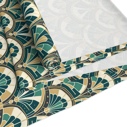 Art Deco Peacock Inspired Table Runner - Mid Century Modern Gal