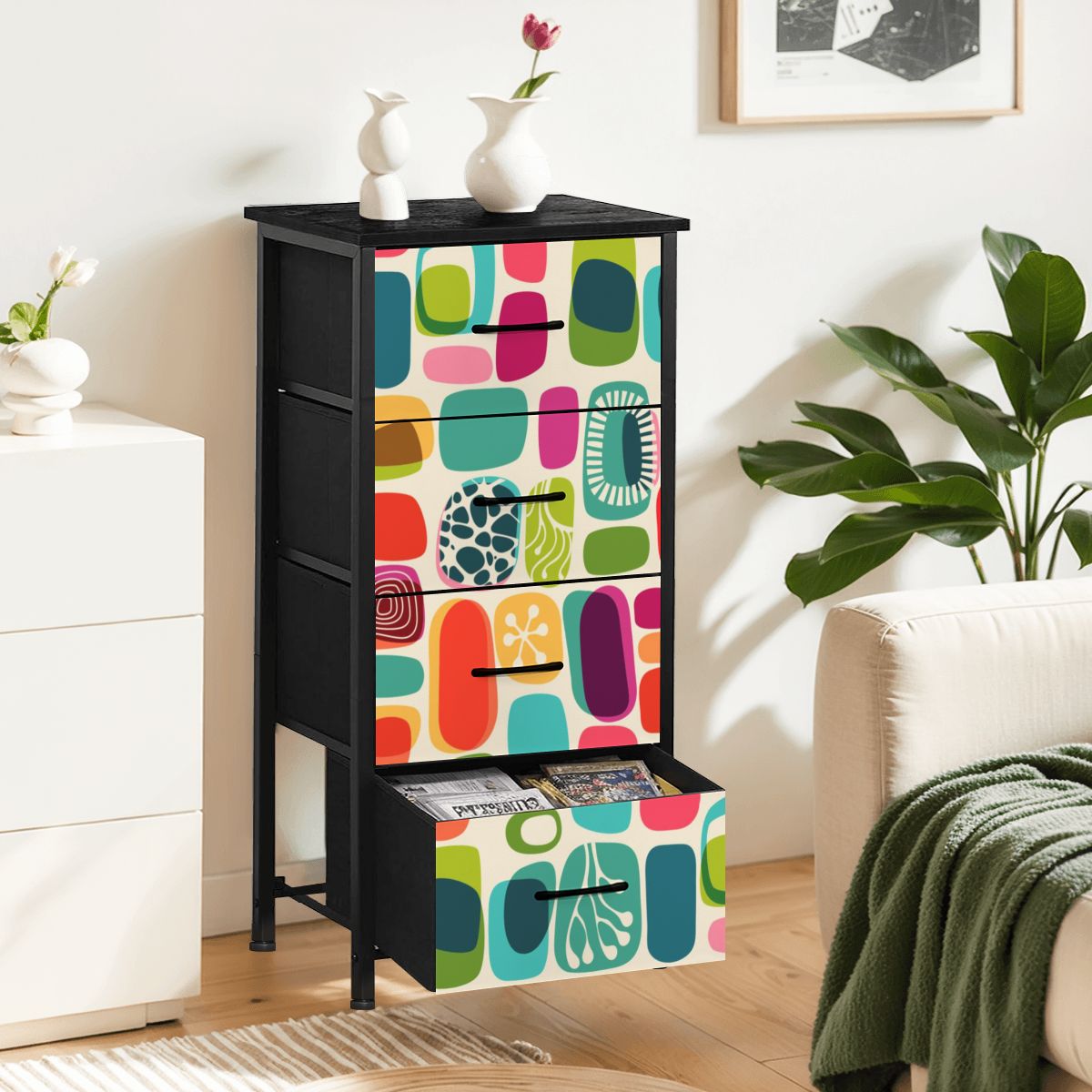 Mid Century Modern Amoeba Designed 4-Drawer Dresser - Mid Century Modern Gal