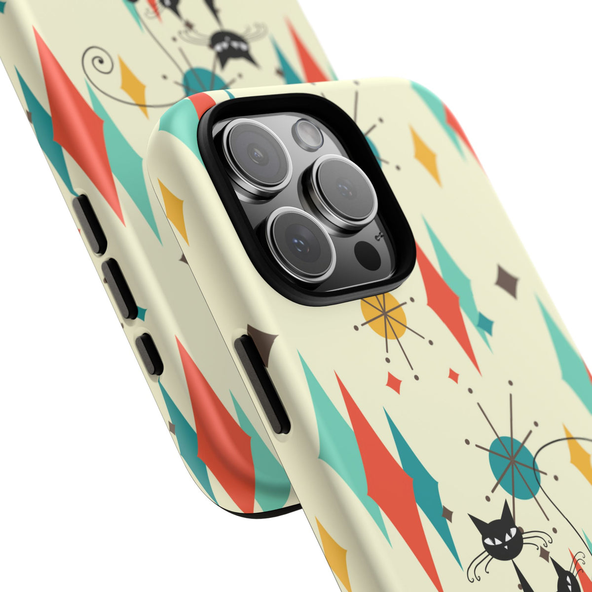 Atomic Kitty Cat, Mid Mod Franciscan Pattern, Kitsch Tough Phone Cases