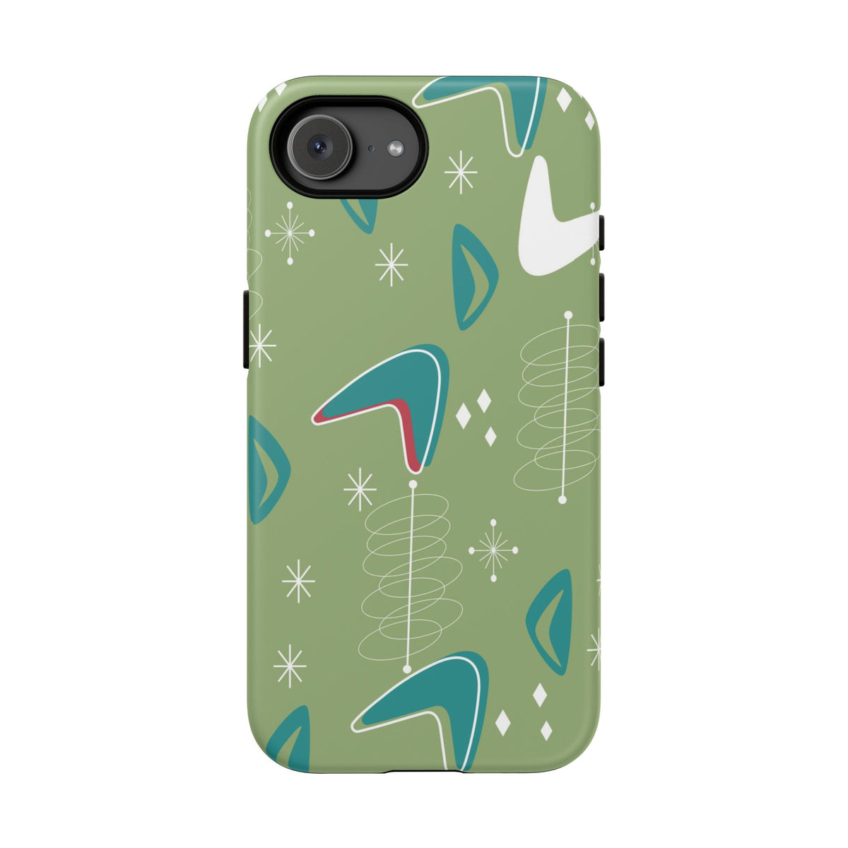 Mid Century Modern Atomic Boomerang, 50s Space Age Tough Phone Case