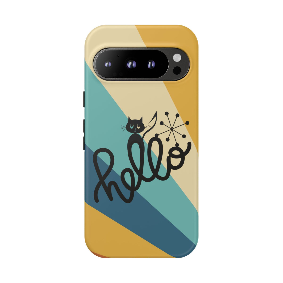 Atomic Groovy Cat, Retro, Kitschy, Hello Starburst, Mid Mod Smart Phone Tough Phone Cases
