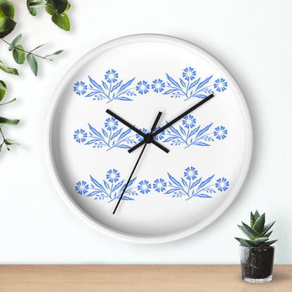 Blue Cornflower Corningware Inspired Kitschy Kitchen Wall Clock