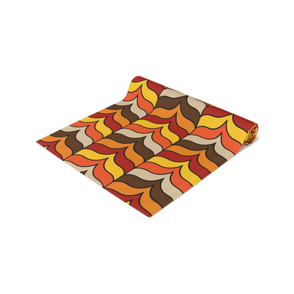 Retro Scandinavian Designed Mid Mod Colorful Geometric Table Runner - Mid Century Modern Gal