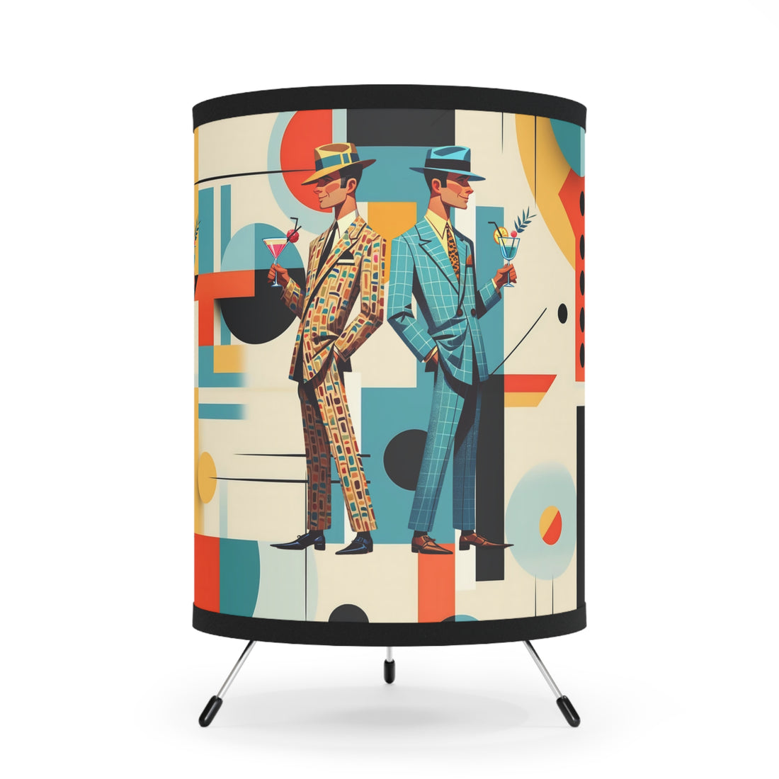 Mid Century Modern Bauhaus Mod Gentleman MCM Bar Kitschy Tripod Lamp