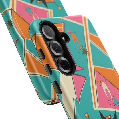 Atomic Cat Mid Mod Retro Cat Phone Case - Tough Cases for Stylish Cat Lovers