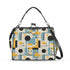 Bauhaus Mid Century Modern Geometric Blue Yellow Kisslock Crossbody Purse - Mid Century Modern Gal