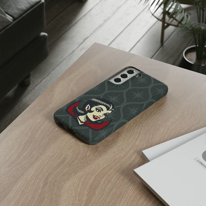 Vampire Dracula Girl Halloween Goth Horror Buff MCM Green Tough Phone Case