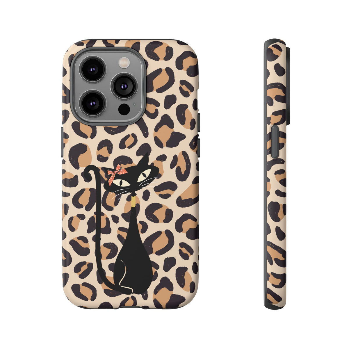 Mid Century Modern 50s Leopard Print, Atomic Cat, Mid Mod Tough Cases