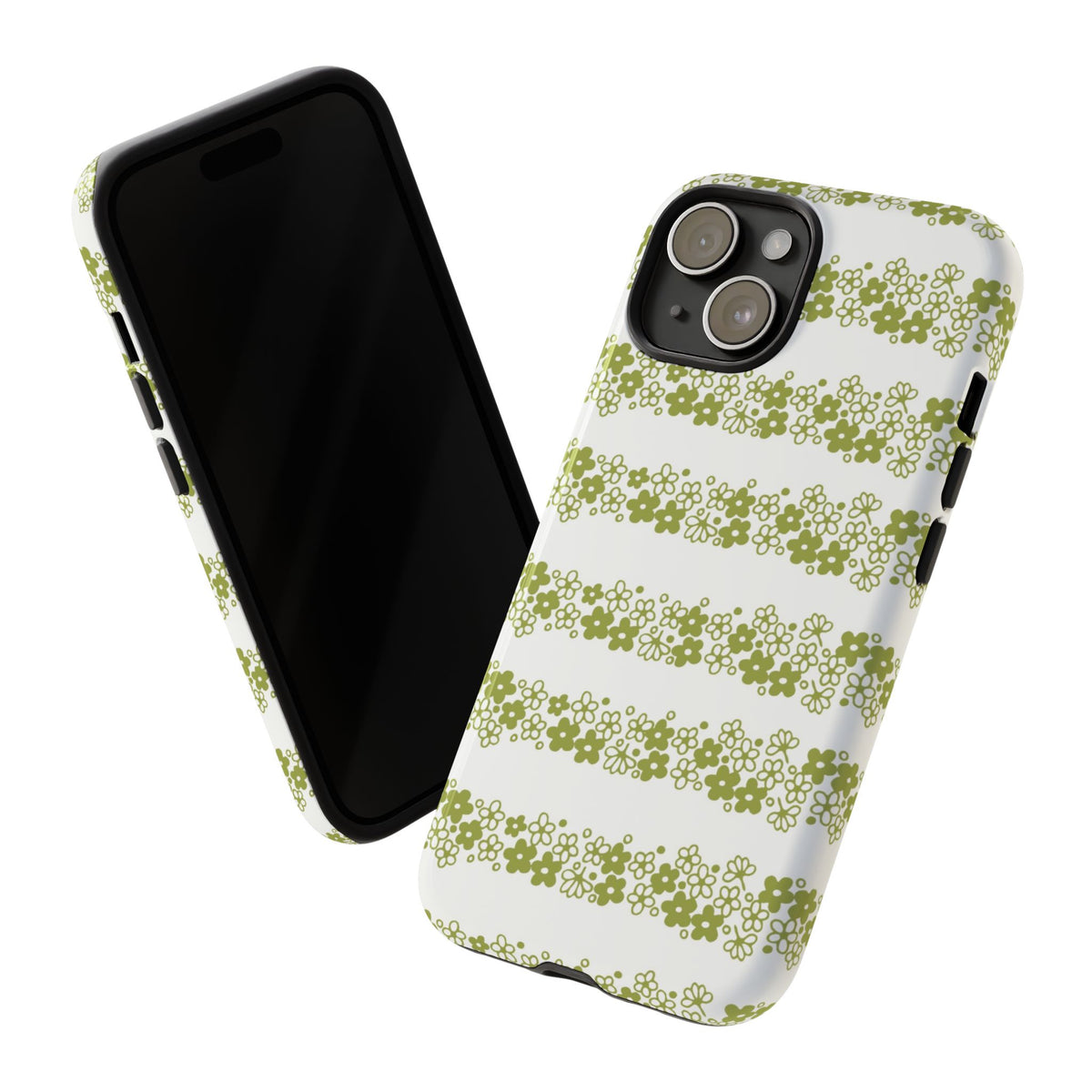 Pyrex Crazy Daisy Spring BlossonFloral Phone Case: Tough Cases with Elegant Green Floral Design, Durable Phone Cover