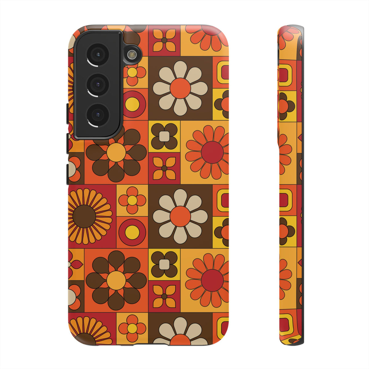 Retro 70s Mid Mod Floral Phone Case | Tough Cases for Flower Lovers