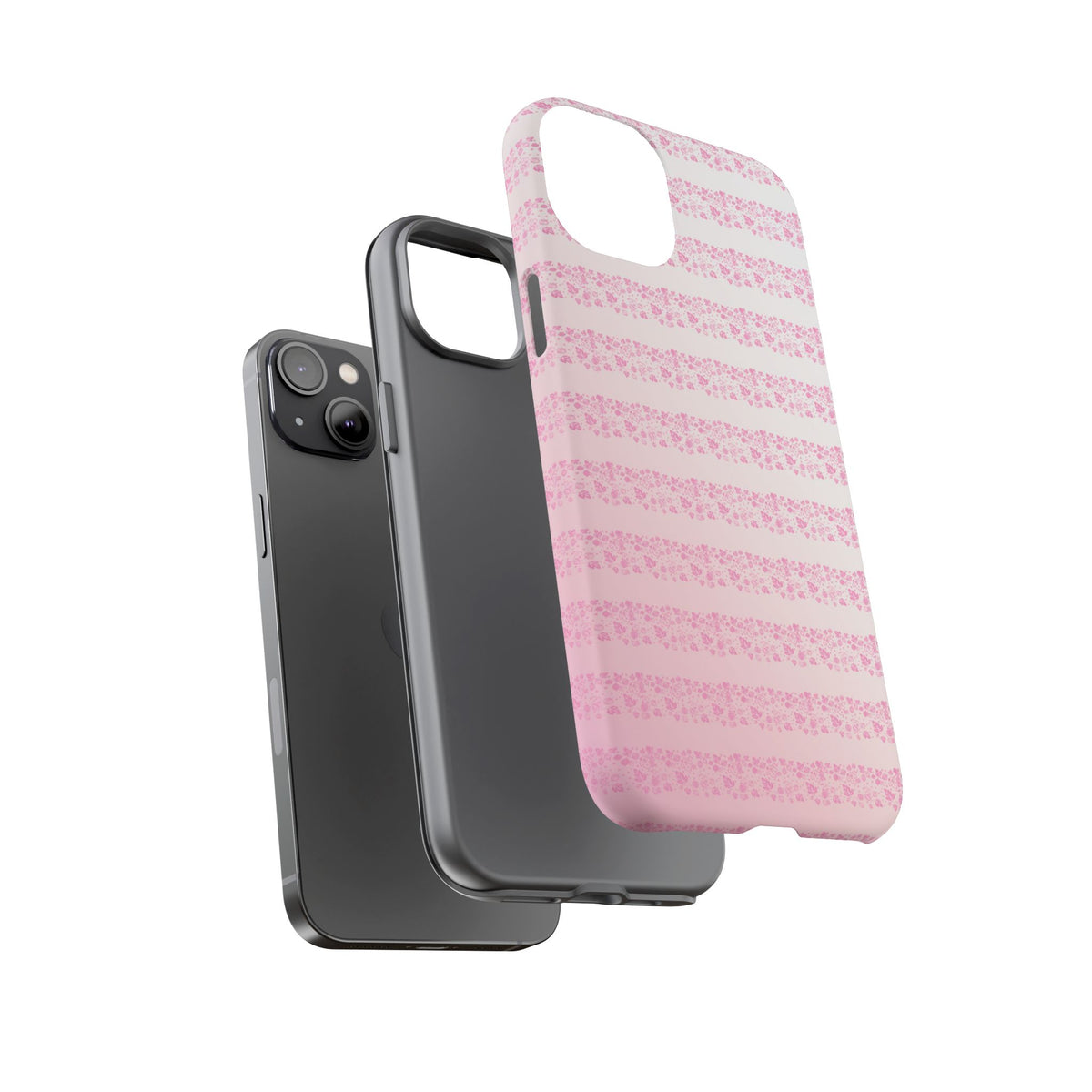 Pink Pyrex Gooseberry Striped Phone Case, Stylish Phone Cover, Tough Protective Case, Cute Cell Phone Case, Trending Gift for Her