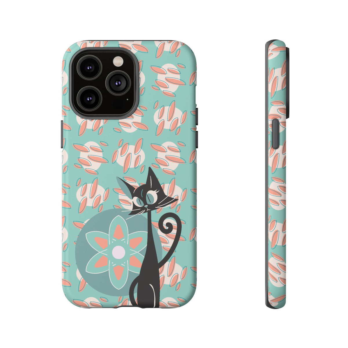 Atomic Cat, Mid Century Modern Funky Fun Smart Phone Tough Phone Cases