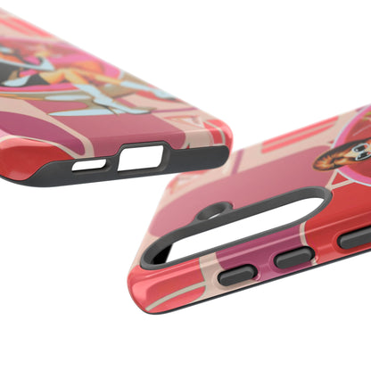 Mid Mod 60s Mod Gal, Kick Back Enjoy, Retro Chic Phone Case with Cocktail Design