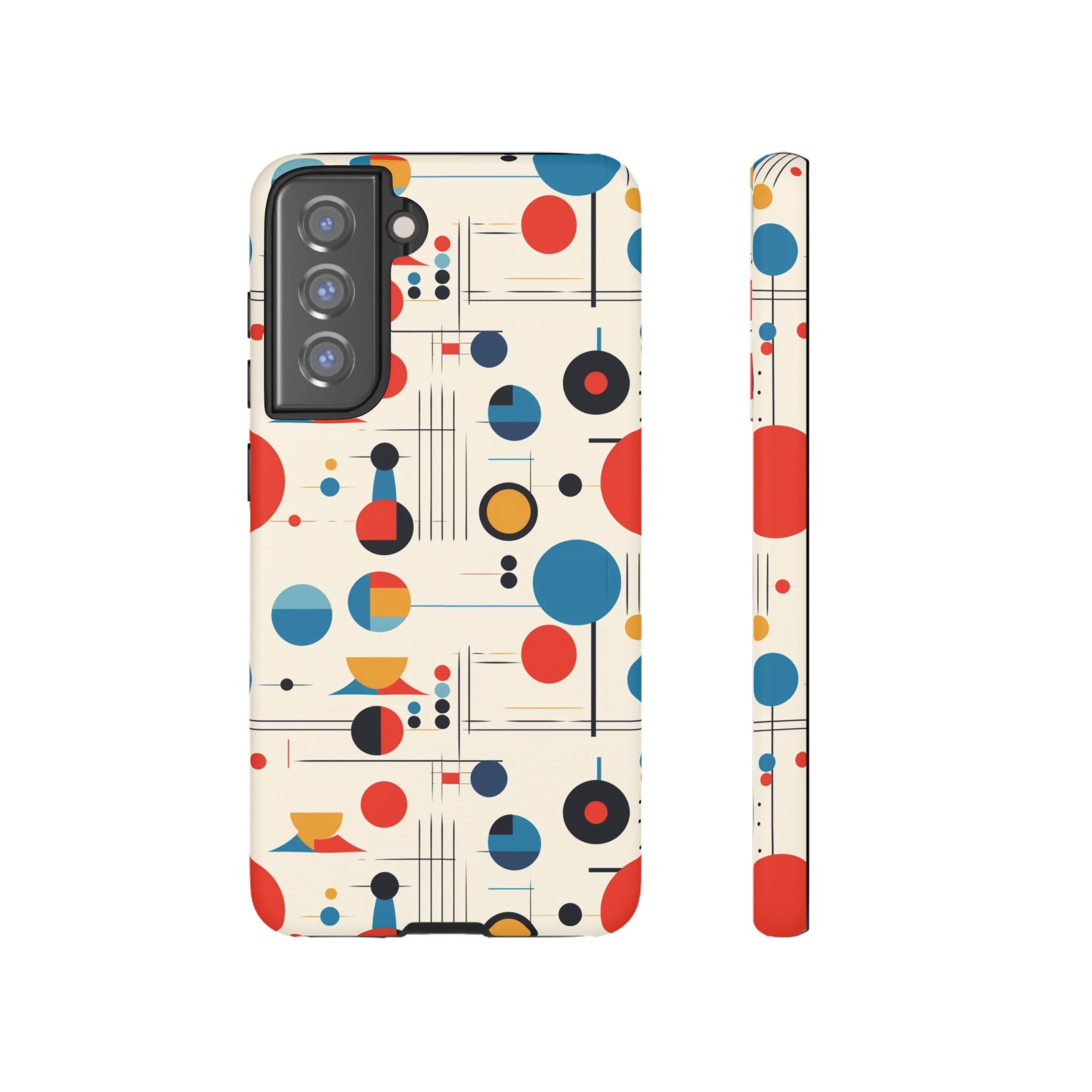 Mid Mod Bauhaus Designed iPhone, Samsung, Retro Phone Tough Cases