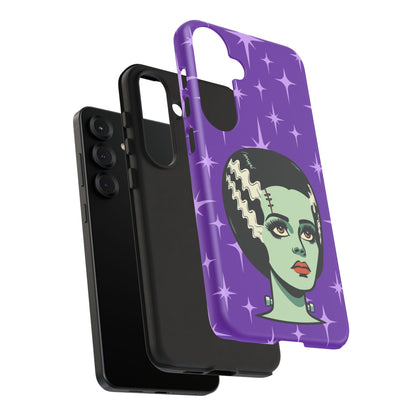 Bride of Frankenstein Retro Mid Mod Horror Buff Purple Halloween Tough Phone Case
