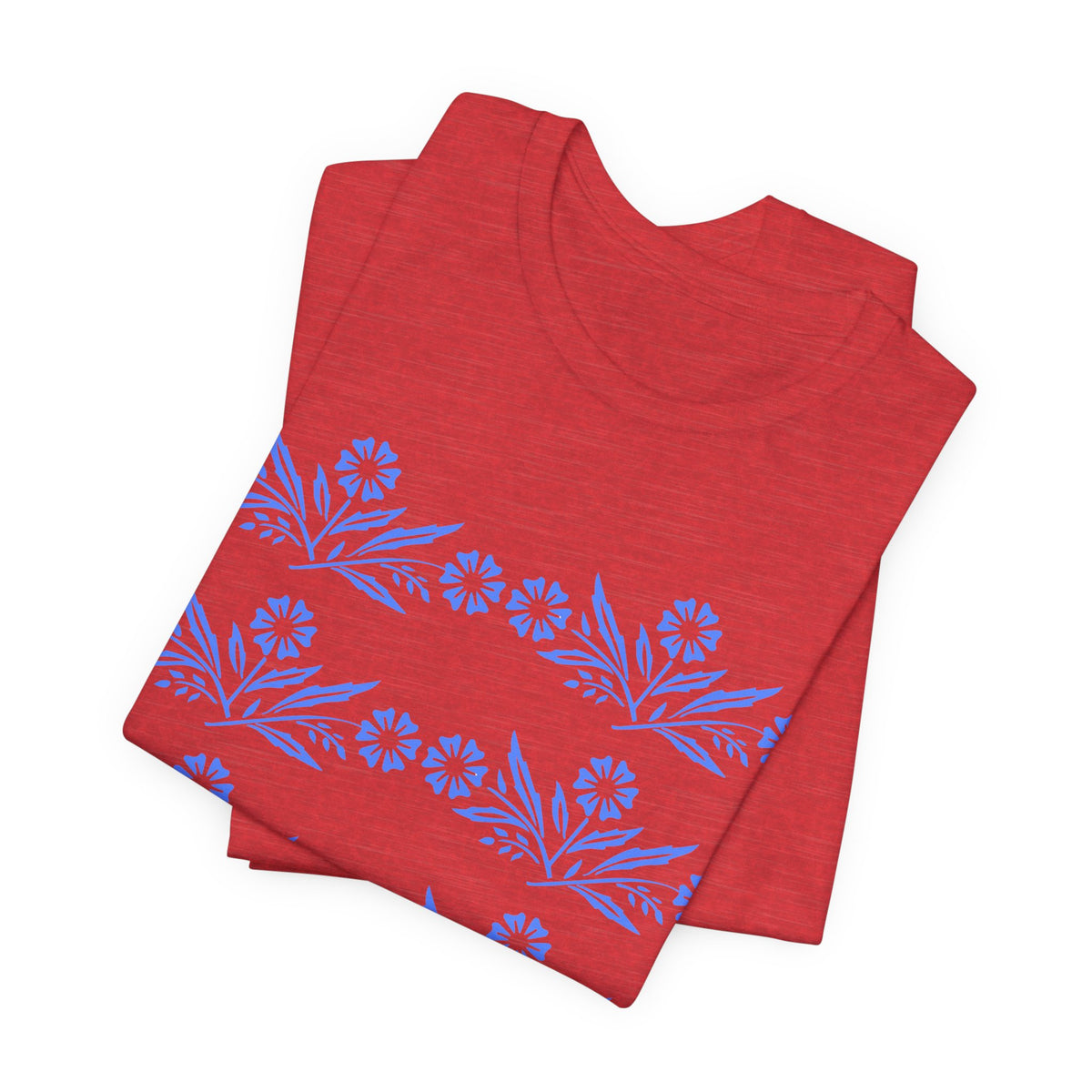 Vintage Corning Ware Inspired Blue Cornflower Retro Mod Tee - Mid Century Modern Gal