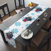 Kitschy 50s Holiday Snowflake Mod Table Runner - Mid Century Modern Gal