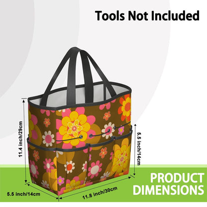Retro 70s Groovy Flower Power Garden Tool Bag - Mid Century Modern Gal