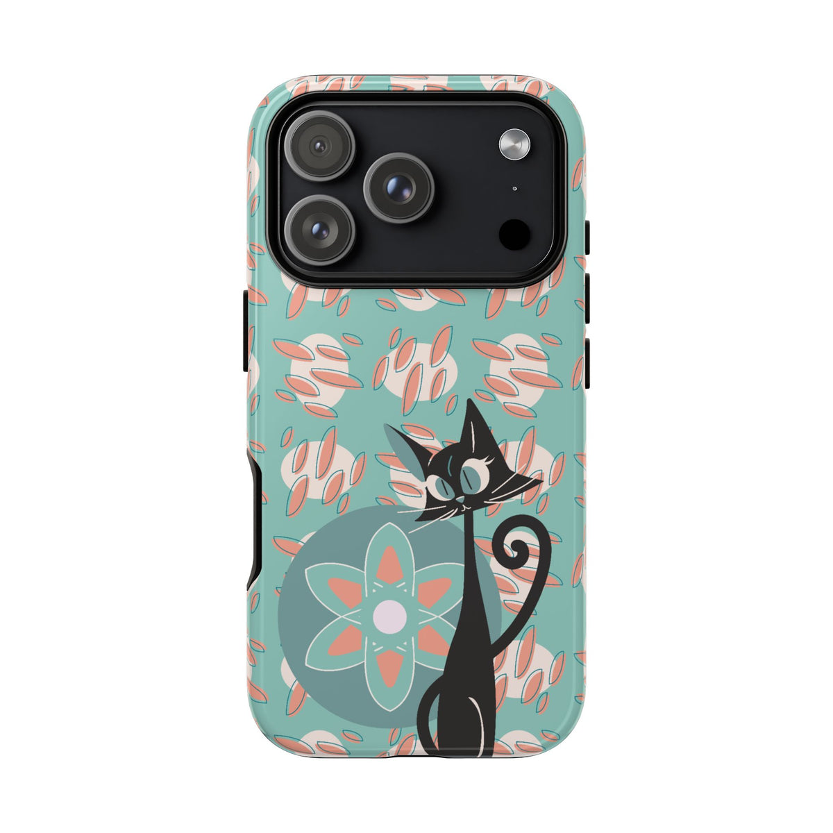 Atomic Cat, Mid Century Modern Funky Fun Smart Phone Tough Phone Cases