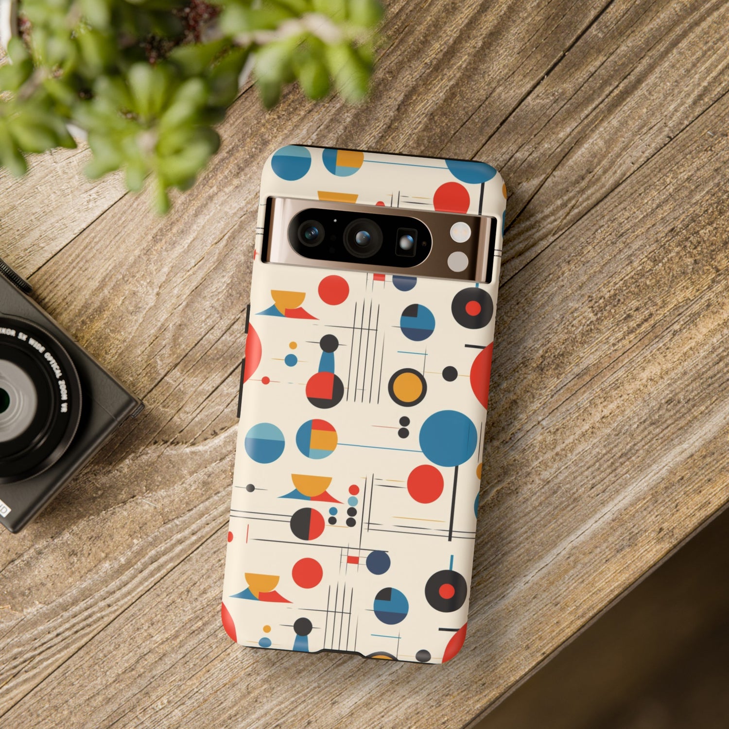 Mid Mod Bauhaus Designed iPhone, Samsung, Retro Phone Tough Cases