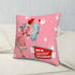 Mid Century Modern Christmas Pillow, Atomic Pink, Mod Gal Kitschy Pillow Covers - Mid Century Modern Gal
