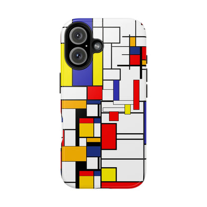 Retro Mod Mondrian, Mid Century Modern Style Tough Phone Case