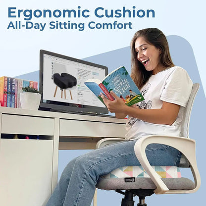 Atomic Kitschy Cat Mid Century Modern Designed Orthopedic Memory Foam Seat Cushion - Mid Century Modern Gal