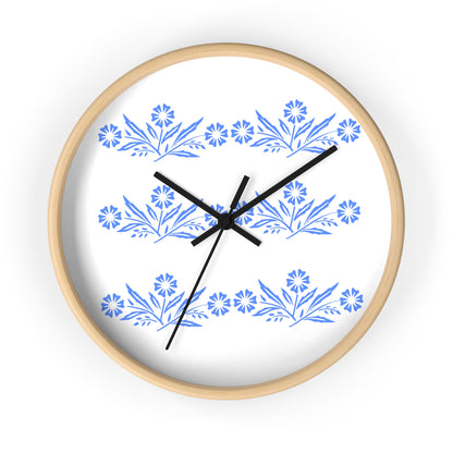 Blue Cornflower Corningware Inspired Kitschy Kitchen Wall Clock