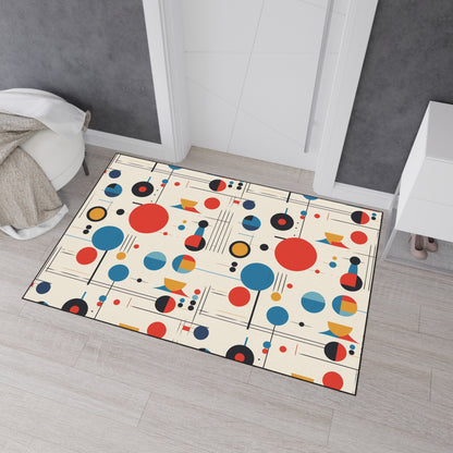 Mid Century Modern Bauhaus Designed Geometric MCM Floor Mat - Mid Century Modern Gal