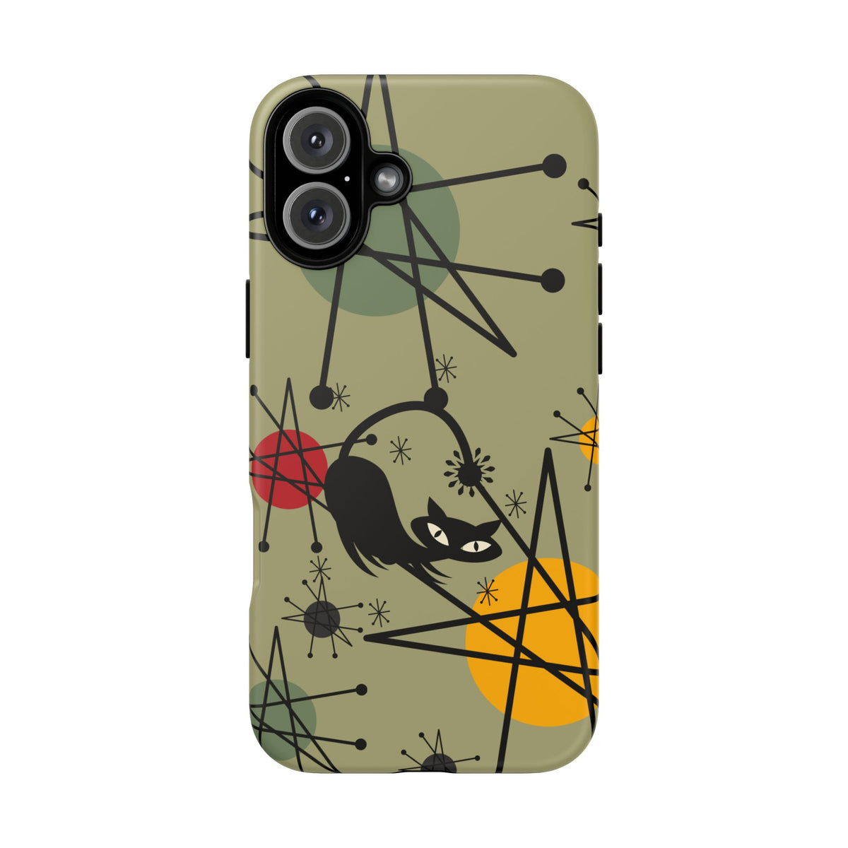 Mid Century Modern Atomic Cat, Retro Chic Groovy Mod Samsung, Smart Phone Tough Cases