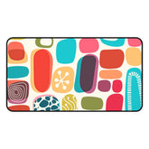 Mid Century Modern Amoeba Designed Geometric Colorful Modern Desk Mat - Mid Century Modern Gal