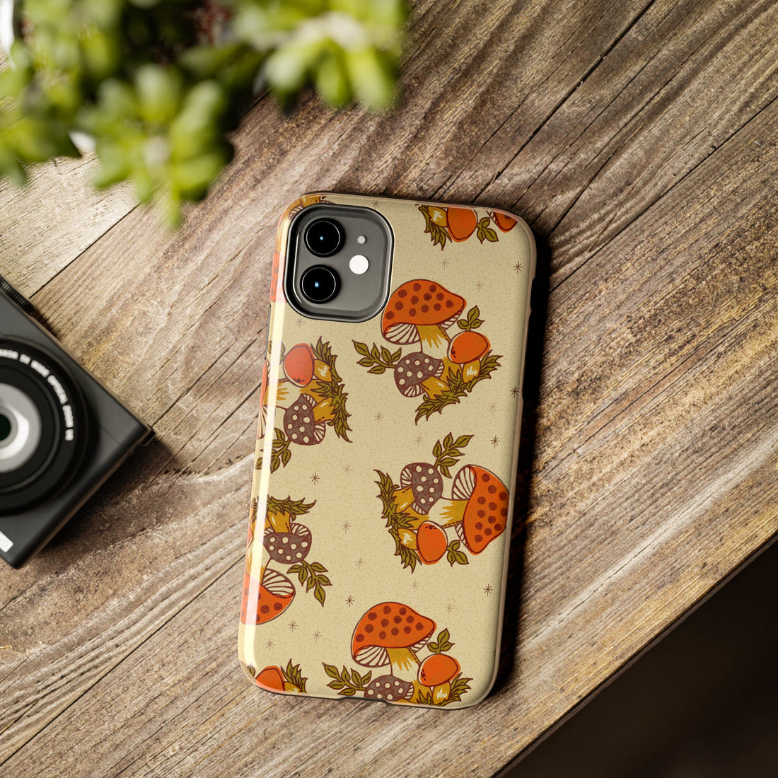 70s Merry Mushroom Groovy Retro Smart Phone Tough Phone Cases - Mid Century Modern Gal