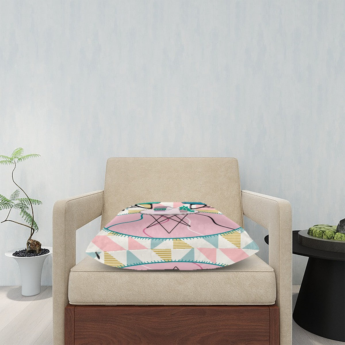 Cats Reading Pillow, Atomic Mid Mod Book Lover, Book Club Gift Ideas Pillow Covers - Mid Century Modern Gal