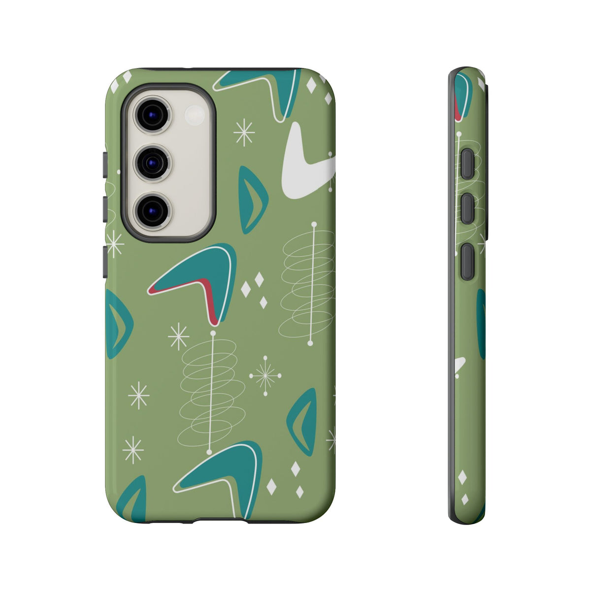 Mid Century Modern Atomic Boomerang, 50s Space Age Tough Phone Case