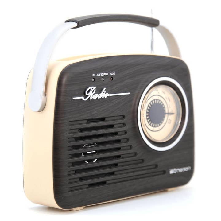 Wholesale Emerson Portable Retro Radio with Rechargeable Battery