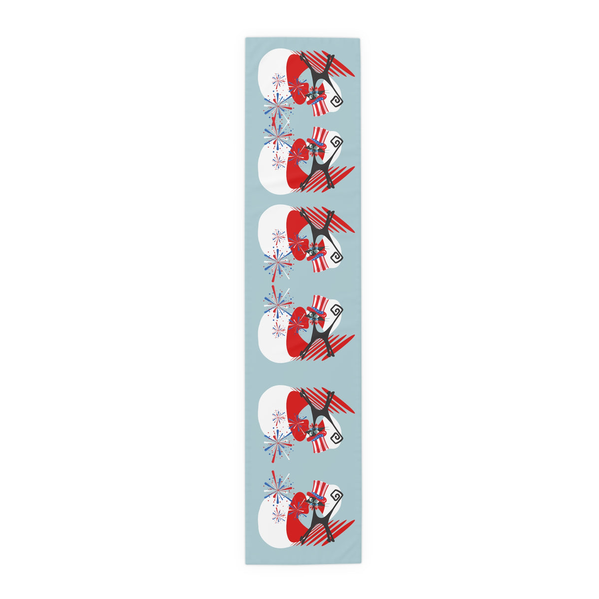 4th Of  July Party Table Accessories With Atomic Cats, Mid Mod Style Patriotic Table Runner - Mid Century Modern Gal