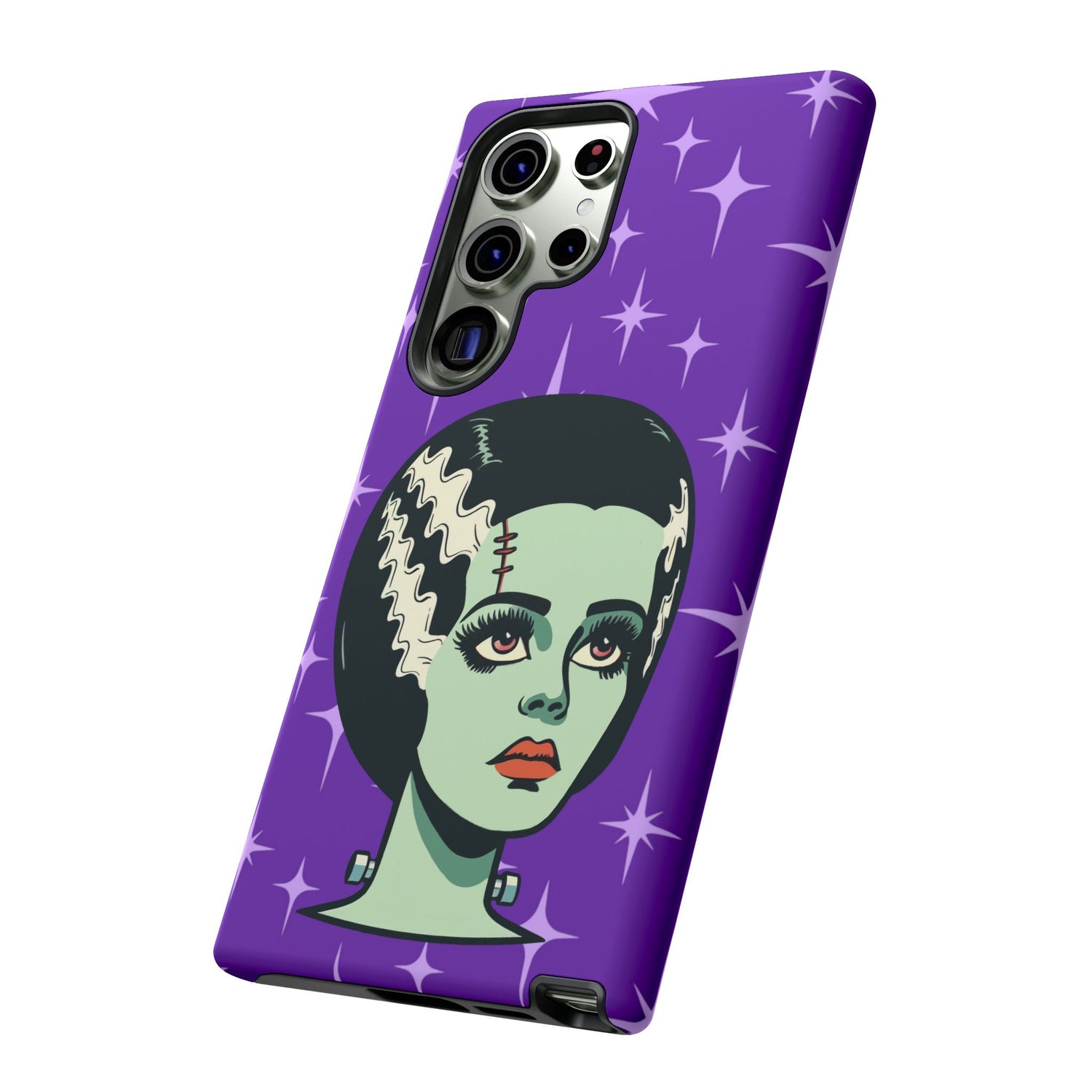 Bride of Frankenstein Retro Mid Mod Horror Buff Purple Halloween Tough Phone Case