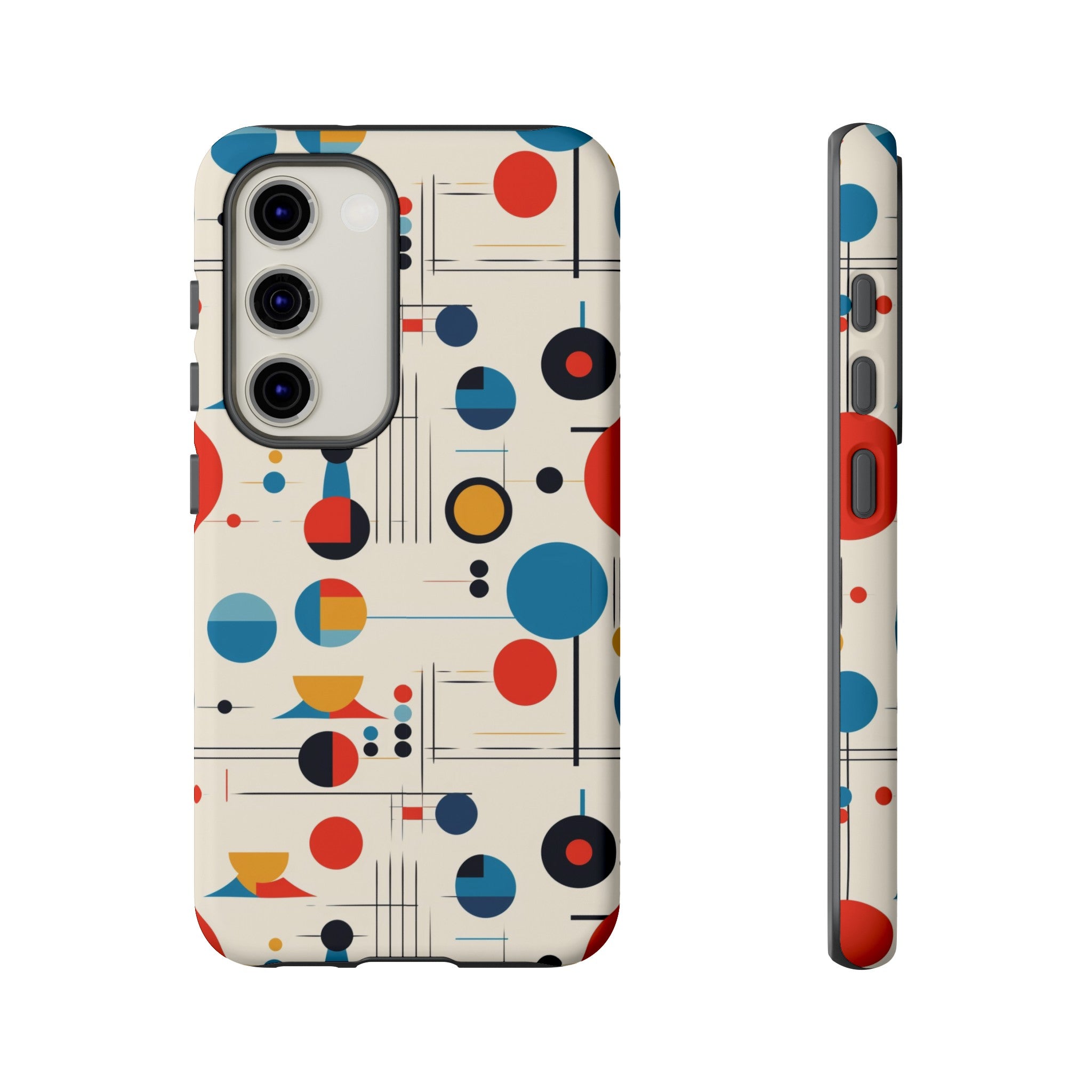 Mid Mod Bauhaus Designed iPhone, Samsung, Retro Phone Tough Cases