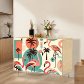 Palm Springs California Mid Century Modern Decor Wooden Storage Cabinet - Mid Century Modern Gal