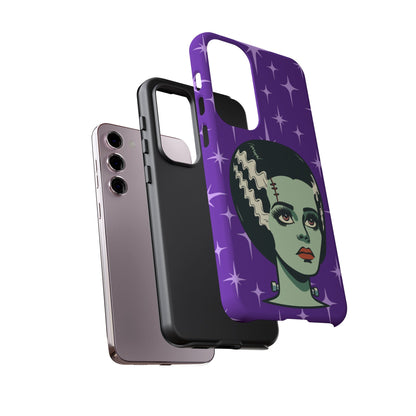 Bride of Frankenstein Retro Mid Mod Horror Buff Purple Halloween Tough Phone Case